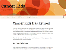 Tablet Screenshot of cancerkids.org